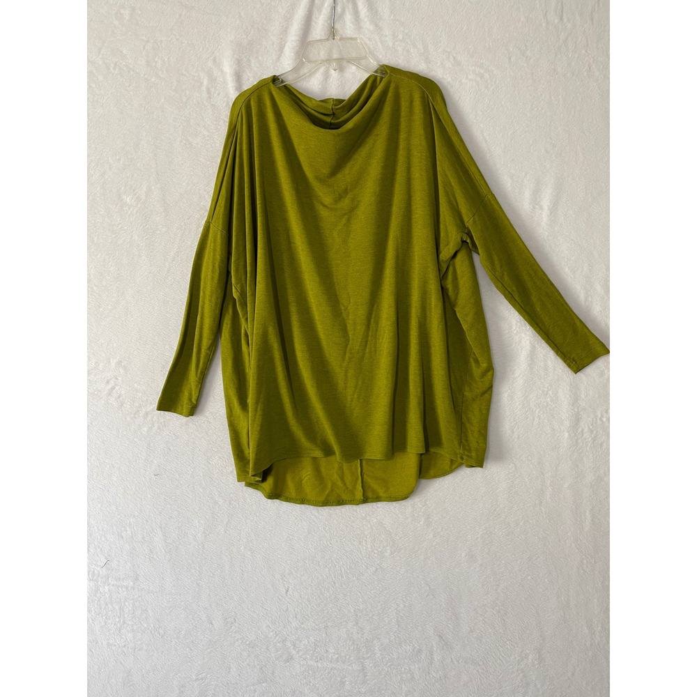 Bryn Walker XXS Dimitri Chartreuse Green Cowl Neck Oversized Tunic Top Made USA